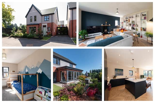 The modern detached family home is situated in a quiet and highly regarded new development in Jordanstown. Photo: McMillan McClure