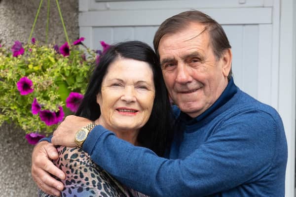 Gerard Greene from Craigavon, with his wife Margaret, is backing a Cancer Research UK campaign  for lung cancer screening. Picture: released by Cancer Research UK