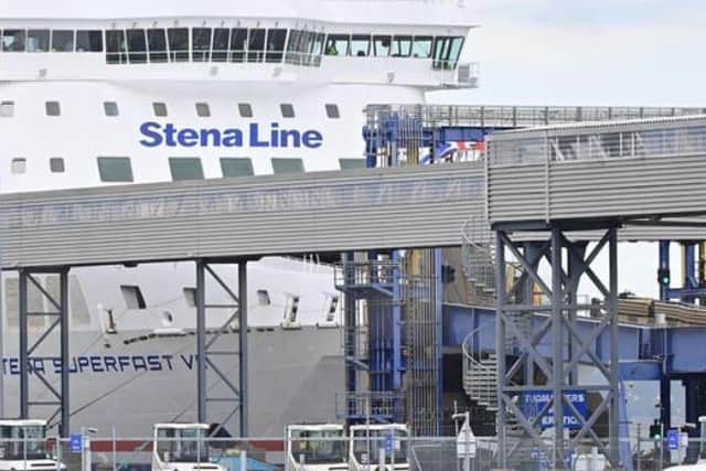 Stena Superfast VII vessel docked at the Belfast terminal. (Pacemaker).