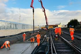 Track engineering works will be carried out over the Easter week. Picture: Translink