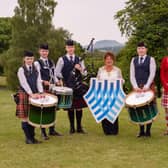 Zanna Hamill, Alex Hamill, Andrew Nelson, the Mayor, Alderman Gerardine Mulvenna, Stacey Hanna, Niamh McMullan and Winston Pinkerton, president RSPBANI. Credit: Chris Neely