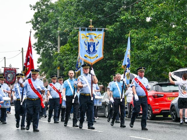 Taking part in the Dundonald parade.