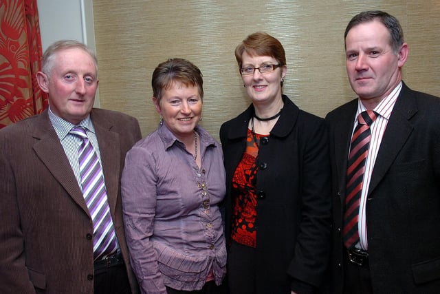 Alan and Sylvia Watt and Valerie and Colin Barnes pictured at the Ulster Farmers Union dinner held in the Greenvale Hotel.