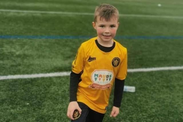 A host of high profile footballing figures have recorded messages of support for six-year-old Carrickfergus boy Ollie Willis, who is going through treatment for leukaemia.  Credit: Jeanna Robb