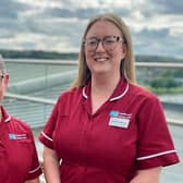 Fiona Rice (Gynae Oncology Nurse, South Eastern Trust) & Suzanne Brown (Gynae Clinical Nurse Specialist, South Eastern Trust). Pic credit: SEHSCT
