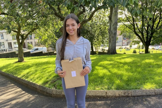 Maggie McAuley one of the pupils to achieve at least nine A grades.