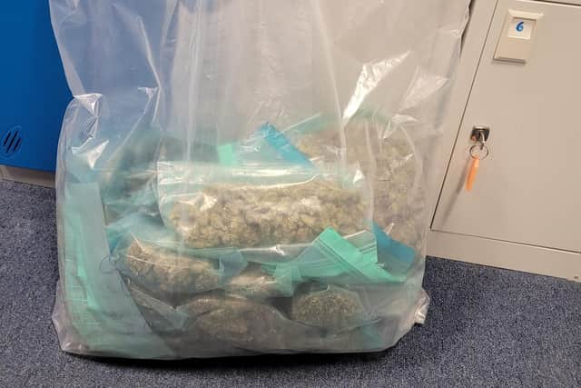 Police seized a quantity of herbal cannabis and cannabis plants.
