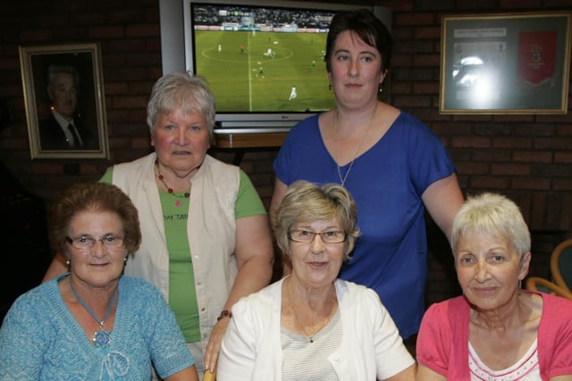 Margaret Hammond, Simone Christie, Peggy Brogan, Margaret McConaghie and Ann Smyth pictured at the Riada area WI table quiz in Bushfoot Golf Club in 2010