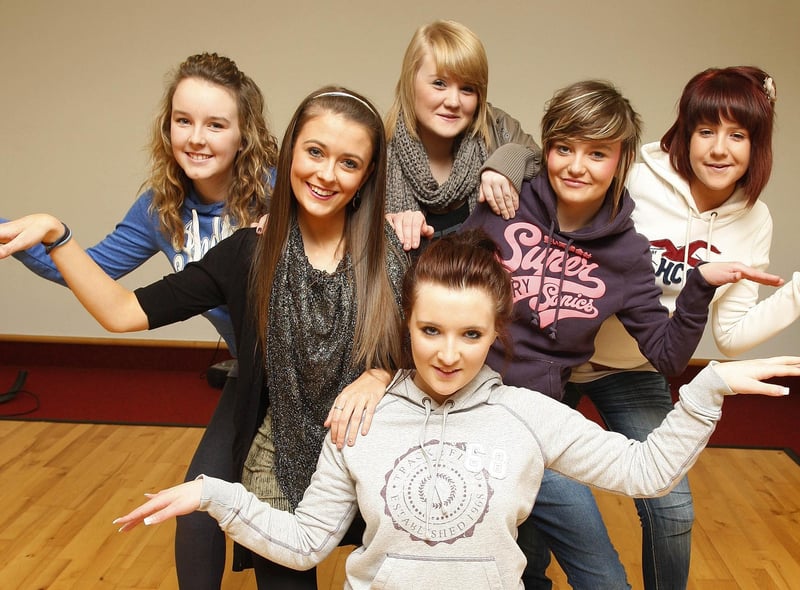 The Senior Chorus Chloe Neill, Shannon Henry, Sophie Craig, Colleen Dobbin, Kate Routledge and Nicolle Barbour pictured during rehearsals at the West Bann Development Centre for the Coleraine Provincial Players presentation of Aladdin back in 2011