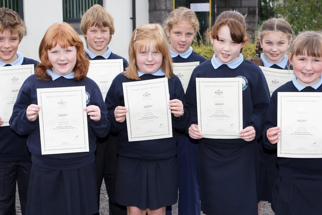Pupils from Ballycarrickmaddy Primary School who received speech and drama certificates from the London College of Music Examinations in 2008
