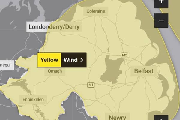A yellow warning for strong winds has been issued for the province this weekend. Image: Met Office