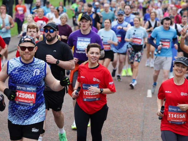 Runners make their way along the route.