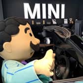 Mr Morelli test drives his new MINI for the Morellis Italian Ice Cream Job on Sunday, August 27. Credit Brian Moore
