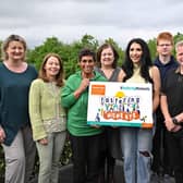 Eimear Hanna, (Head of Service for Fostering, HSC NI Foster Care, Belfast), Nuala Hanna, (Head of Service for Fostering, HSC NI Foster Care South Eastern), Fatima Whitbread MBE, Kathleen Toner, (Director of The Fostering Network NI), Joana Neves (Care Experienced Young Person), Kristaps (Young Person) & Chris Quinn,(NI Commissioner for Children and Young People), Pic credit: SEHSCT