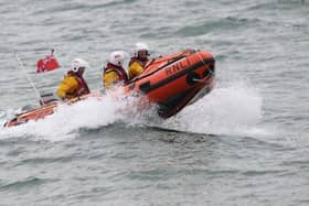 Both Portrush RNLI’s inshore and all-weather lifeboats launched on Sunday evening evening following a report that a person was in difficulty in the water near Blackrock. Picture: Portrush RNLI