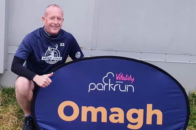 Adrian Finlay at Omagh Parkrun. Credit Springwell