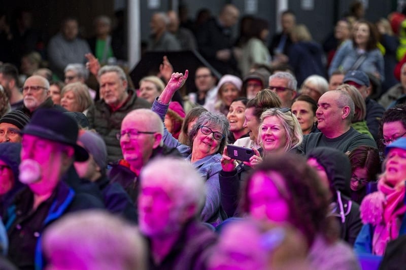 The audience enjoying the Friends Goodwill Festival concert on Saturday evening.