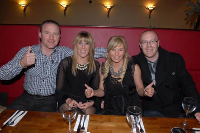 Sandra and Bryan Humphrys and Donna and Craig Cowie see in the New Year in Caffe Spice back in 2011.