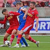 Larne and Cliftonville drew 1-1 at Solitude. (Pacemaker).