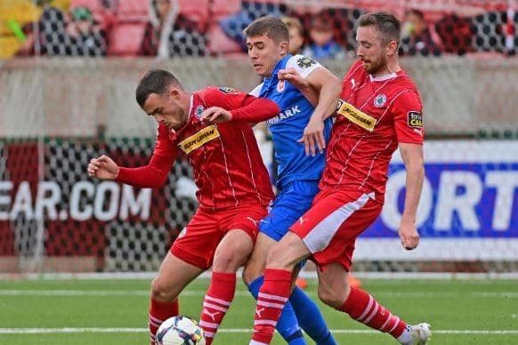 Larne and Cliftonville drew 1-1 at Solitude. (Pacemaker).