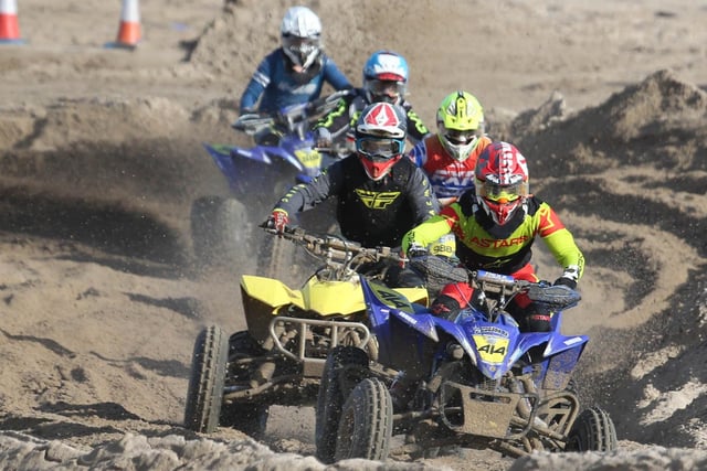 Some of the action from the Portrush beach races at the East Strand at the weekend.