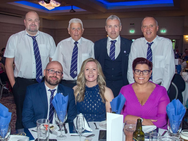 Guests who enjoyed the Glenavon Triangle Supporters Club 75th anniversary dinner at the Seagoe Hotel on Saturday. LM22-233.