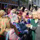 The King and Queen greet well wishers in Limavady