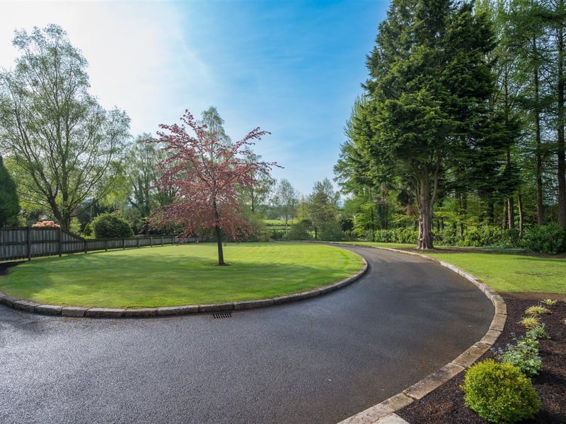 Generous sized private driveway area, finished in tarmac.