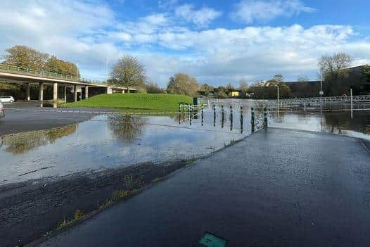 Police have closed the car park on Castle Street, Portadown. Photo released by PSNI