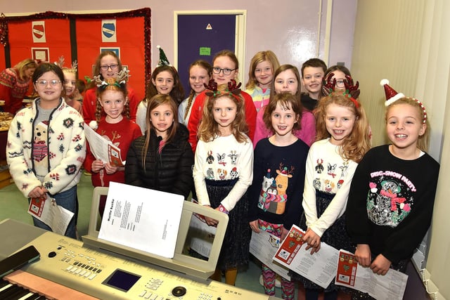 The school choir who sang at The Cope Primary School, Loughgall, festive afternoon on Saturday. PT51-207.