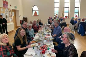 Over 50 veterans gathered for a Christmas dinner in Christchurch Carrickfergus on December 14. (Pic: Contributed).