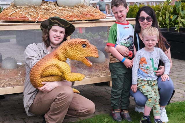 Pictured at the Council’s Roar Roar Dinosaur event at Maghera Walled Garden.