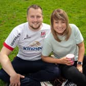 Looking happy at the Shankill Parish Picnic in the Park on Sunday are Neal and Julie Myers. LM19-207.