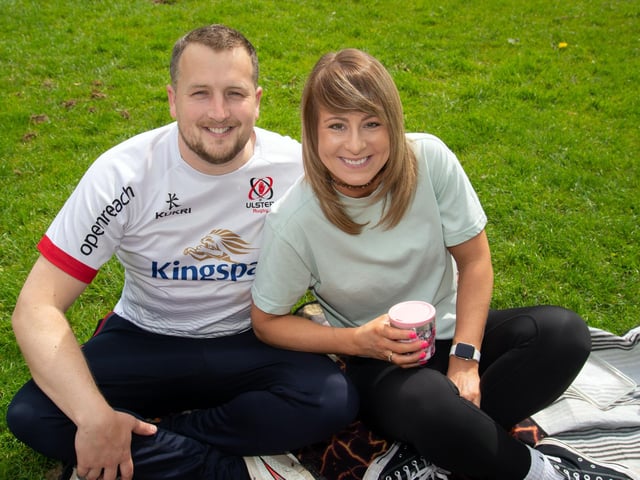 Looking happy at the Shankill Parish Picnic in the Park on Sunday are Neal and Julie Myers. LM19-207.