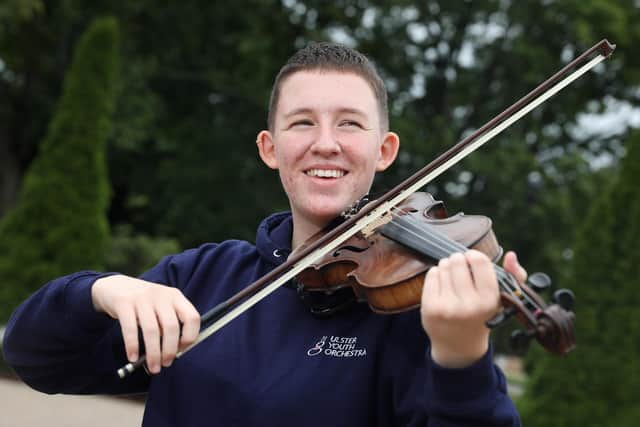 Eva, who is in her final year studying Classics in Oxford, plays the violin. Photo submitted by Ulster Youth Orchestra