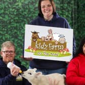 Kenny and Noelle Walsh from Kidz Farm are joined by Takara Earle–O’Callaghan as they celebrate joining the new Children’s Area at the Balmoral Show in May