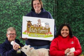 Kenny and Noelle Walsh from Kidz Farm are joined by Takara Earle–O’Callaghan as they celebrate joining the new Children’s Area at the Balmoral Show in May