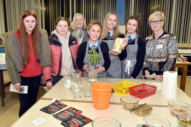 Portadown College students give a warm welcome to visitors during the open night.