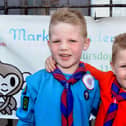 Pictured before Sunday's annual youth parade in Portadown are brothers Noah (6) and Isaac Mcateer (5) who are members of St Marks Beavers and Squirrels. PT23-237.