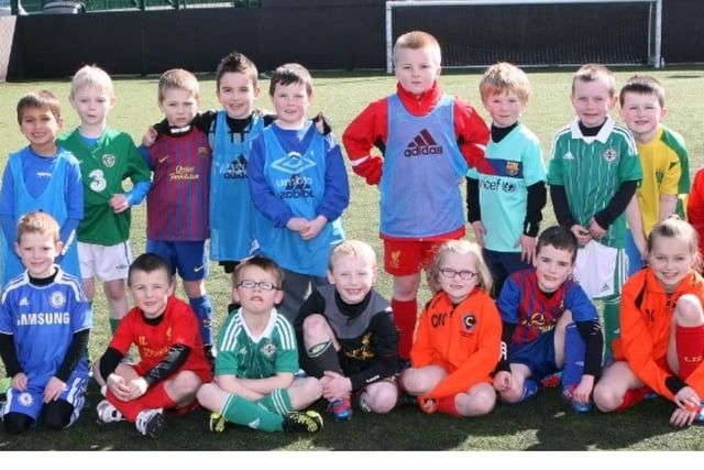Children at the IFA Easter Soccer School in Newtownabbey in 2013.