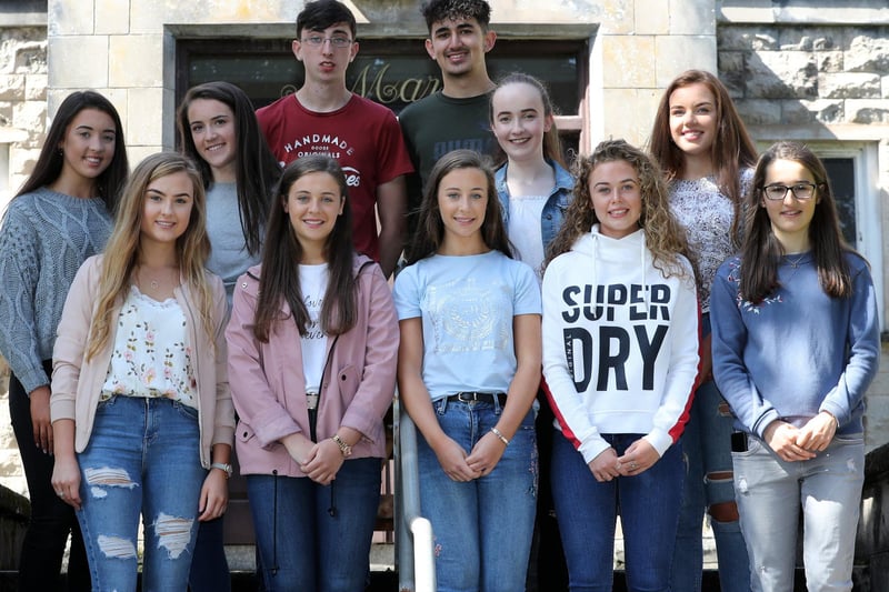 Some of the top achieving GCSE pupils at St Killian's College in 2018.