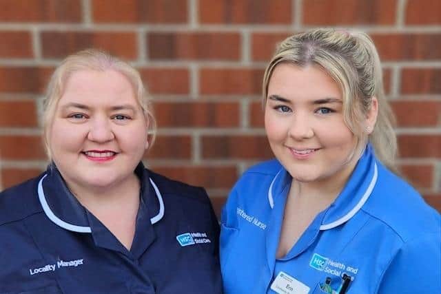 Mum and daughter Brenda and Erin who are passionate about their roles as District Nurses