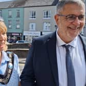 Lord Mayor of Armagh, Banbridge and Craigavon, Alderman Margaret Tinsley and the Mayor of Ruelle, Jean-Luc Valantin.