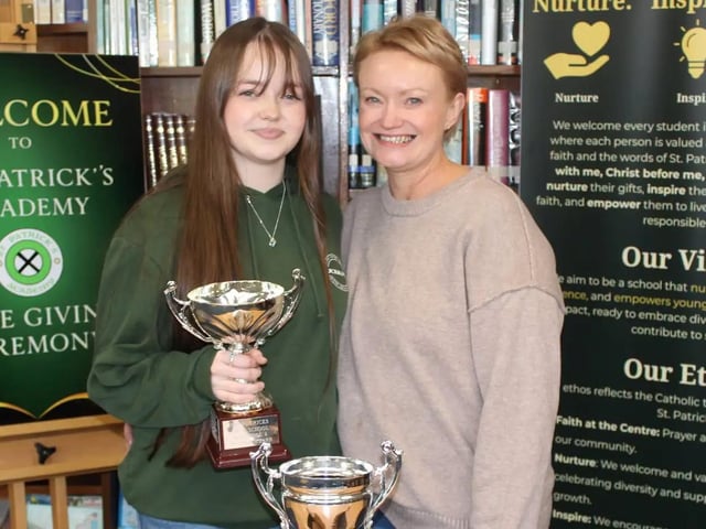 Students at St Patrick's Academy receive recognition at prizegiving ceremony