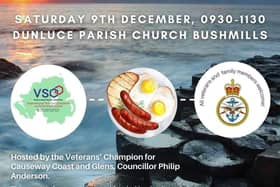 Veterans' Champion Cllr Philip Anderson to host breakfast in Bushmills. Credit Causeway Coast and Glens Council