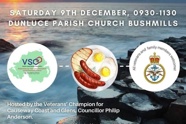Veterans' Champion Cllr Philip Anderson to host breakfast in Bushmills. Credit Causeway Coast and Glens Council
