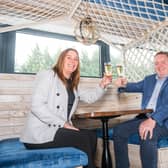 Geraldine and Sean McLaughlin celebrating the forthcoming new business opening. Photo: submitted