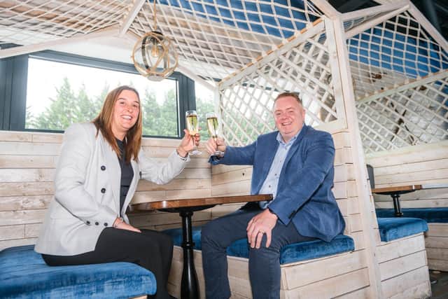 Geraldine and Sean McLaughlin celebrating the forthcoming new business opening. Photo: submitted