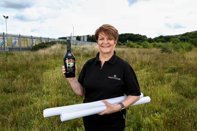 Lesley Allen, Operations Manager, Baileys Mallusk toasts the approval of planning permission for an extended Baileys Global Supply Facility at the site. Picture: Diageo