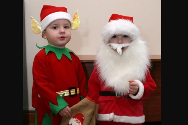 Jake Hall and Josh Miller played Santa and his helper during Rainbow Playgroup's Christmas Play in 2007.